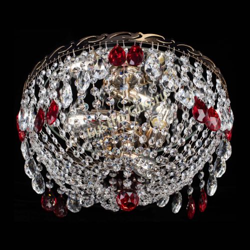 Люстра Диана журавлик красная в Симферополе Гусь Хрустальный