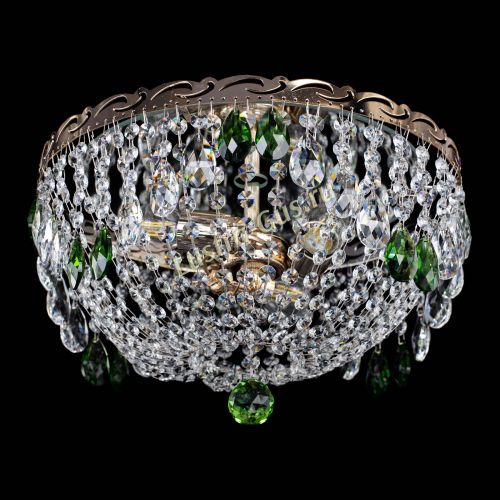 Люстра Диана журавлик зеленая в Симферополе Гусь Хрустальный