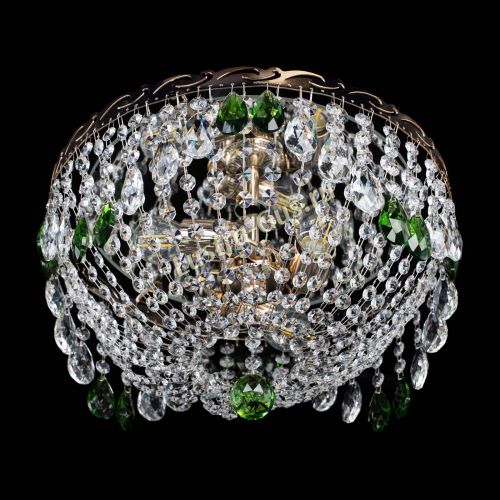 Люстра Диана журавлик зеленая в Симферополе Гусь Хрустальный