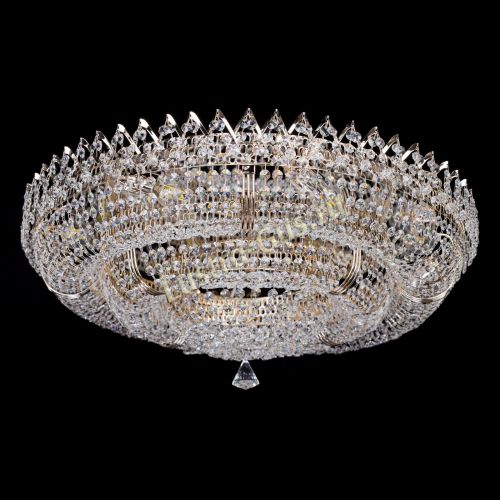 Люстра Двойное Кольцо Корона 700 мм в Симферополе Гусь Хрустальный