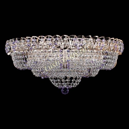 Люстра Двойное Кольцо Классика №6 фиолетовая в Симферополе Гусь Хрустальный