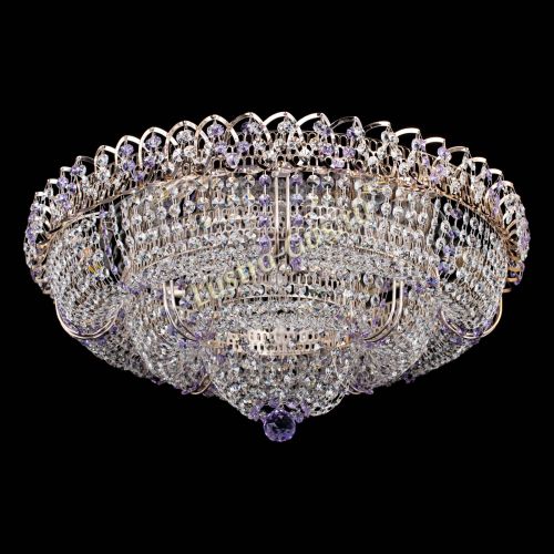 Люстра Двойное Кольцо Классика №6 фиолетовая в Симферополе Гусь Хрустальный