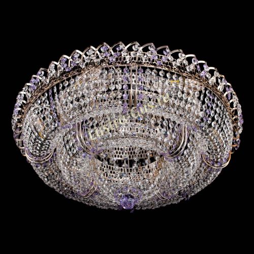 Люстра Двойное Кольцо Классика №6 фиолетовая в Симферополе Гусь Хрустальный