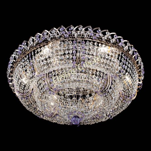 Люстра Двойное Кольцо Классика №6 фиолетовая в Симферополе Гусь Хрустальный