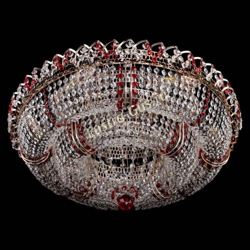 Люстра Двойное Кольцо Классика №6 красная в Симферополе Гусь Хрустальный