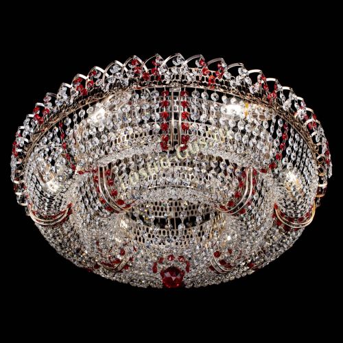 Люстра Двойное Кольцо Классика №6 красная в Симферополе Гусь Хрустальный