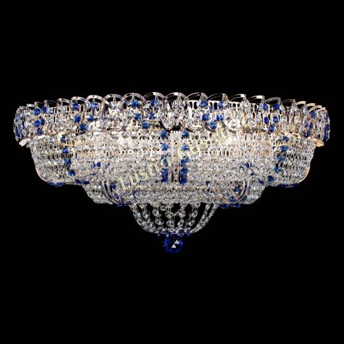 Люстра Двойное Кольцо Классика №6 синяя в Симферополе Гусь Хрустальный