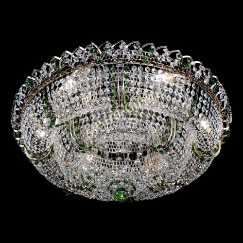 Люстра Двойное Кольцо Классика №6 зеленая в Симферополе Гусь Хрустальный