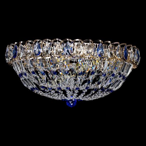 Люстра Двойной Купол синий в Симферополе Гусь Хрустальный