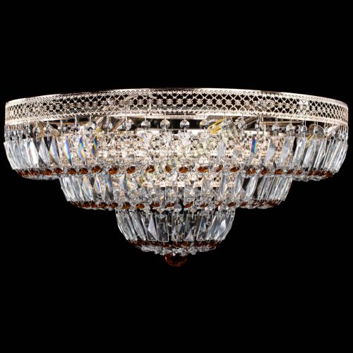 Люстра Двойное Кольцо Венеция чайная в Симферополе Гусь Хрустальный