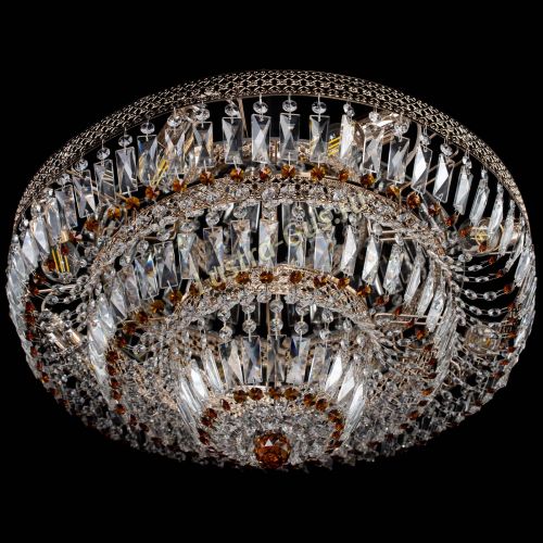 Люстра Двойное Кольцо Венеция чайная в Симферополе Гусь Хрустальный