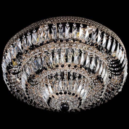 Люстра Двойное Кольцо Венеция черная в Симферополе Гусь Хрустальный