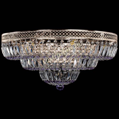 Люстра Двойное Кольцо Венеция фиолетовая в Симферополе Гусь Хрустальный