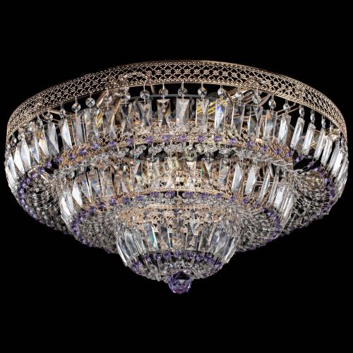 Люстра Двойное Кольцо Венеция фиолетовая в Симферополе Гусь Хрустальный