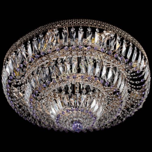 Люстра Двойное Кольцо Венеция фиолетовая в Симферополе Гусь Хрустальный