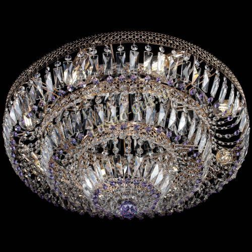 Люстра Двойное Кольцо Венеция фиолетовая в Симферополе Гусь Хрустальный