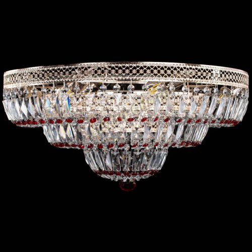 Люстра Двойное Кольцо Венеция красная в Симферополе Гусь Хрустальный