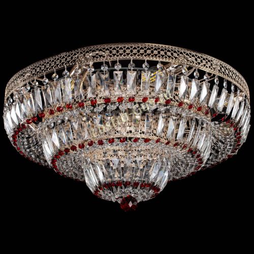 Люстра Двойное Кольцо Венеция красная в Симферополе Гусь Хрустальный