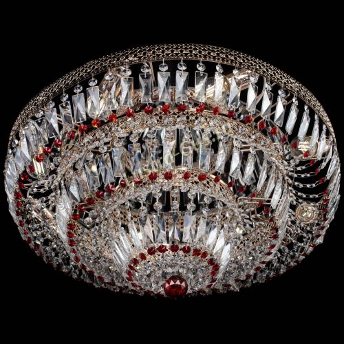 Люстра Двойное Кольцо Венеция красная в Симферополе Гусь Хрустальный