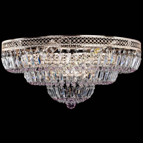 Люстра Двойное Кольцо Венеция розовая в Симферополе Гусь Хрустальный