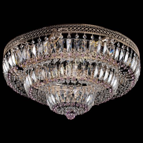 Люстра Двойное Кольцо Венеция розовая в Симферополе Гусь Хрустальный