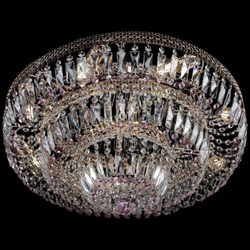 Люстра Двойное Кольцо Венеция розовая в Симферополе Гусь Хрустальный