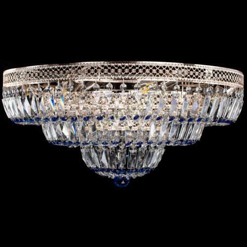 Люстра Двойное Кольцо Венеция синяя в Симферополе Гусь Хрустальный