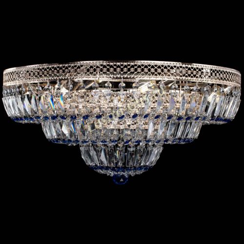 Люстра Двойное Кольцо Венеция синяя в Симферополе Гусь Хрустальный