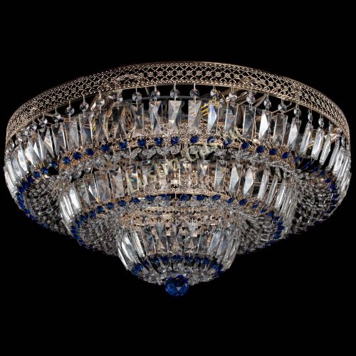 Люстра Двойное Кольцо Венеция синяя в Симферополе Гусь Хрустальный