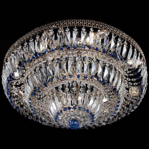 Люстра Двойное Кольцо Венеция синяя в Симферополе Гусь Хрустальный