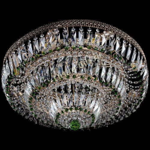 Люстра Двойное Кольцо Венеция зеленая в Симферополе Гусь Хрустальный