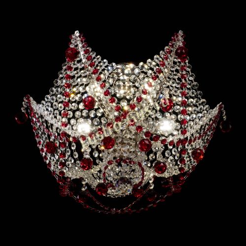 Люстра Элина №2 красная в Симферополе Гусь Хрустальный