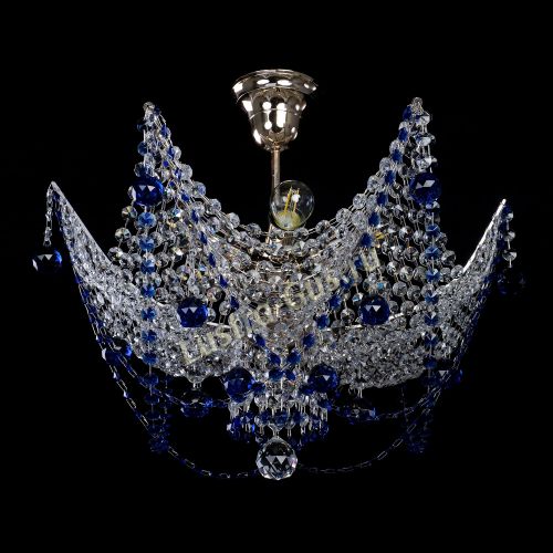 Люстра Элина №2 синяя в Симферополе Гусь Хрустальный