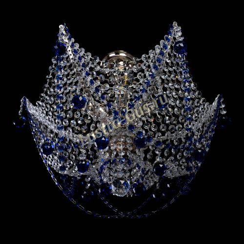 Люстра Элина №2 синяя в Симферополе Гусь Хрустальный