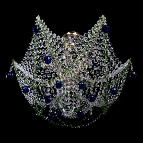 Люстра Элина №2 сине-зеленая в Симферополе Гусь Хрустальный