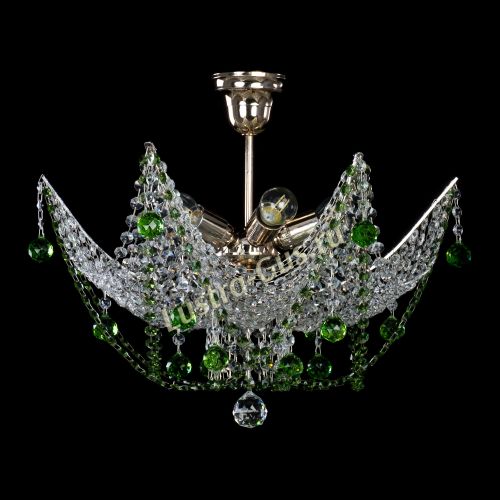 Люстра Элина №2 зеленая в Симферополе Гусь Хрустальный