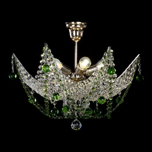 Люстра Элина №2 зеленая в Симферополе Гусь Хрустальный
