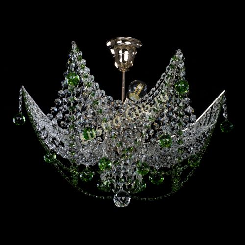 Люстра Элина №2 зеленая в Симферополе Гусь Хрустальный