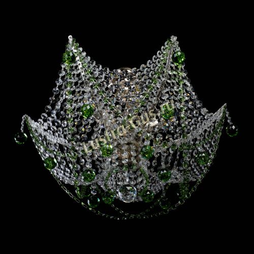 Люстра Элина №2 зеленая в Симферополе Гусь Хрустальный