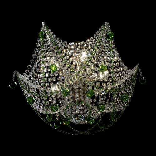 Люстра Элина №2 зеленая в Симферополе Гусь Хрустальный