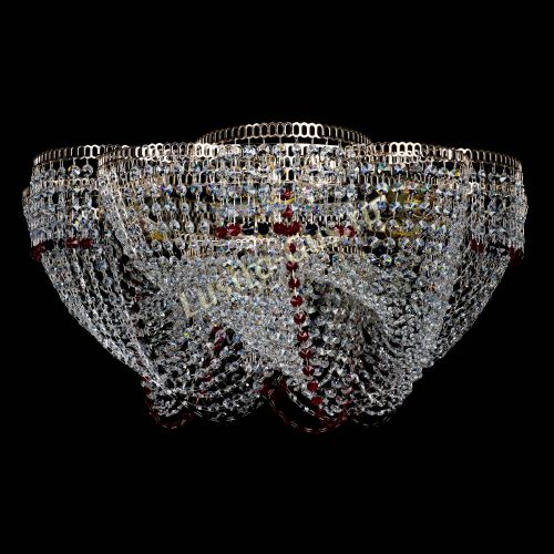 Люстра Есения черно-красная в Симферополе Гусь Хрустальный