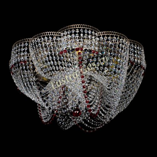 Люстра Есения черно-красная в Симферополе Гусь Хрустальный