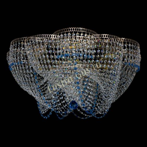 Люстра Есения голубая в Симферополе Гусь Хрустальный