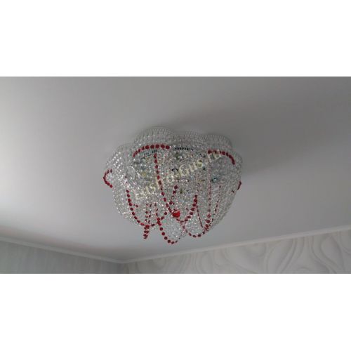 Люстра Есения красная в Симферополе Гусь Хрустальный