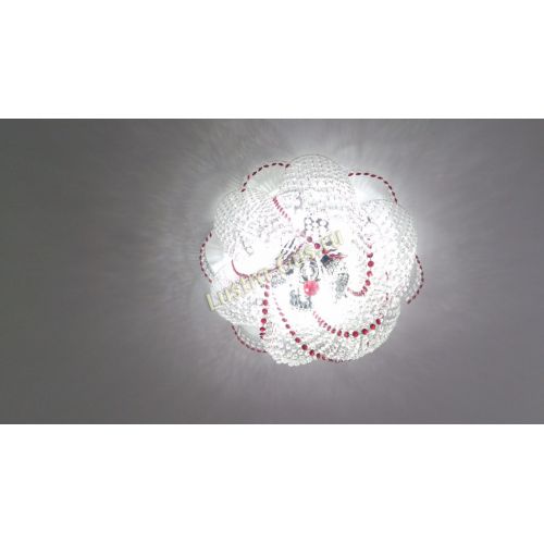 Люстра Есения красная в Симферополе Гусь Хрустальный