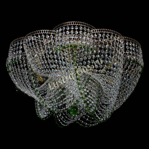 Люстра Есения зеленая в Симферополе Гусь Хрустальный