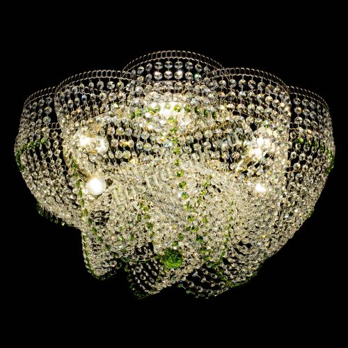 Люстра Есения зеленая в Симферополе Гусь Хрустальный