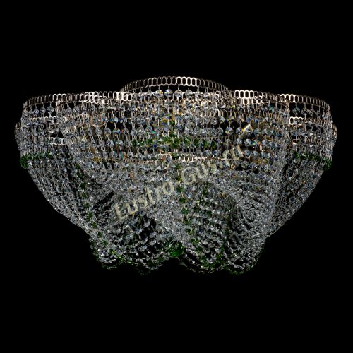 Люстра Есения зеленая в Симферополе Гусь Хрустальный