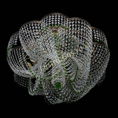 Люстра Есения зеленая в Симферополе Гусь Хрустальный