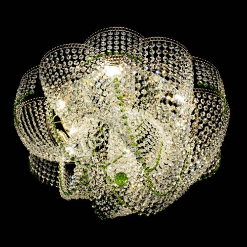 Люстра Есения зеленая в Симферополе Гусь Хрустальный